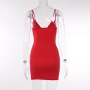 Abito rosso da donna con zip 3