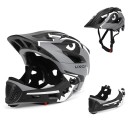 Abnehmbare Ganzgesichtshelme für Kinder Sicherheits-Sporthelm für Radfahren Skateboarding Rollschuhlaufen 52–56 cm PC+EPS 4