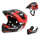 Abnehmbare Ganzgesichtshelme für Kinder Sicherheits-Sporthelm für Radfahren Skateboarding Rollschuhlaufen 52–56 cm PC+EPS 1