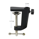 Abrazadera de mesa para soporte de micrófono Abrazadera metálica universal para borde de mesa de 4,5 cm con orificio de 1,2 cm para brazo y soporte de micrófono 2
