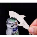 Abrebotellas con forma de tiburón con llavero plateado Llavero de metal Regalo original Herramienta práctica para cerveza y refrescos 3