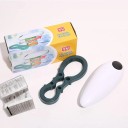 Abrelatas eléctrico blanco con corte automático Tapa sin bordes afilados Operación simple con un solo botón Diseño ergonómico 1