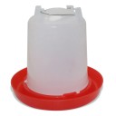 Abreuvoir en plastique pour poules et volaille 4L avec vanne de vidange Abreuvoir suspendu et sur pied pour poussins Abreuvoir à eau résistant Récipient d'alimentation pour volaille 1