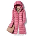 Abrigo de invierno de mujer con capucha desmontable 7