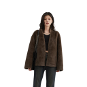 Abrigo de invierno para mujer Talla universal Abrigo de poliéster cálido con bolsillos Escote en V Abrigo de invierno elegante y suave 2