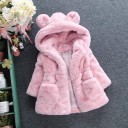 Abrigo de piel de invierno para niñas J2504 4