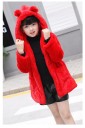 Abrigo de piel de invierno para niñas J2504 6