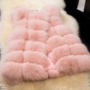 Abrigo de piel de lujo para mujer - Rosa 2