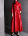 Abrigo de piel para mujer P2422 6