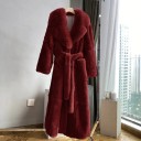 Abrigo de piel sintética para mujer P1769 13