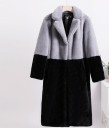 Abrigo de piel sintética para mujer P1826 12