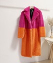 Abrigo de piel sintética para mujer P1826 10