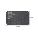 Absorberende Shaggy Badmat 60 x 90 cm Lang Antislipmat voor Douches en Entreeruimtes Zachte Badmat 3