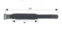Absorvedor de som para guitarra, ukulele e contrabaixo 215 x 80 cm Fita de algodão preta com velcro Correia de amortecimento para 7 a 10 cordas 5