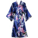 Accappatoio da Donna con Motivo Floreale Accappatoio leggero ed elegante in imitazione seta Chiusura in vita con cordoncino Poliestere 11