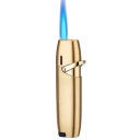 Accendino a getto in metallo ricaricabile a gas butano Fiamma blu Accendino resistente al vento con serbatoio del combustibile visibile monocolore 4