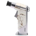 Accendino a getto ricaricabile a gas butano con fiamma resistente al vento Serbatoio del combustibile visibile Accendino per barbecue candele 4