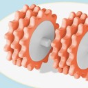 Accessoire de massage 2 en 1 pour la taille, le ventre et les jambes 25 × 28 × 6,5 cm Rouleau de massage avec clip Stimulation des méridiens Contre la cellulite 5