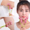 Accessoire de massage pour le visage, les mains et les pieds Rouleau de massage anti-rides Rouleaux de massage en forme de fleurs pour affiner le visage 22 x 6 cm 3