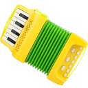 Accordione di plastica per bambini 23 x 13 cm Giocattolo musicale per ragazzi e ragazze Strumento educativo per neonati Gioco interno ed esterno Regalo 2