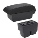 Accoudoir 31 x 13 x 16 cm pour Ford Fiesta MK7 2009–2017 Cuir PU Plastique ABS Console centrale avec boîte de rangement Accoudoir noir résistant 3