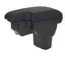 Accoudoir 35 x 16 cm pour Nissan Juke et Infiniti ESQ 2010–2019 Cuir synthétique à deux couches Plastique ABS Boîte de rangement avec USB et USB-C pour console centrale 2