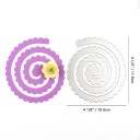 Acél spirál vágósablon virág kerek szirmok 10,5×11,5 cm vágósablon papírvirághoz 2