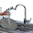 Acessório extensível para torneira de cozinha com tubo de extensão espiral e cabeçal de chuveiro rotativo 360° com filtro 3 modos para pia 4