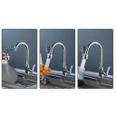 Acessório extensível para torneira de cozinha com tubo de extensão espiral e cabeçal de chuveiro rotativo 360° com filtro 3 modos para pia 5