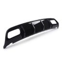 Achterbumper diffuser met uitlaatpijpen 158 cm van ABS kunststof, glanzend zwart, voor Mercedes-Benz A-Klasse W176 AMG Line en A45 2012–2018 1