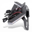 Achterklep en houder voor kenteken met LED knipperlichten en verlichting 12V, aluminium en roestvrij staal, zwart, voor Ducati Panigale V2, V4 en 4