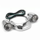 Achterrem- en richtinglichten voor motorfiets, rookglas, 12V, LED, chroom, voor Harley Davidson Street Glide Road Glide 2010–2022 1