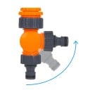 Acoplamiento rápido para manguera de 1/2" con protección anti-dobleces Conector Click-Lock Acoplamiento de plástico gris-naranja para carretes 5