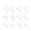 Acryl kunstnagels met bloemenpatroon 24 stuks Fijne ombré effect Steentjes en 3D bloemen Plakbare medium tips 3