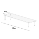 Acrylic Display Stand 30 x 8 cm Transparent 1-Tier Presentation Base for Showcases Jewellery Figurines Models Cosmetics 2