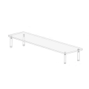 Acrylic Display Stand 39.5 x 7.5 cm Single Level Transparent Presentation Holder for Jewellery, Figurines, Models and Collectibles 1