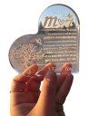 Acrylic Heart Transparent Decoration with Tree of Life and Text for Mum Elegant Luxury Commemorative Gift of Love 3