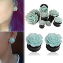 Acrylic Plug with Flower 5