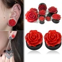 Acrylic Plug with Flower 18