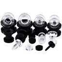 Acrylic Screw Tunnel for Ear Jewellery for Stretched Earlobes Removable Threaded Back Ring Glossy Surface Pack of 2 8