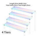 Acrylstander 4 niveauer 20 × 8 × 26 × 20 cm rosa organizer til figurer parfumer smykker flerlag hylde til udstilling af samlerobjekter 2