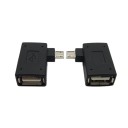 Adaptador angular Micro USB macho para USB fêmea e Micro USB fêmea 2 pcs Para telefones e outros dispositivos com Micro USB Ângulo de 90° Preto 2