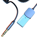 Adaptador Bluetooth 5.0 USB para jack de 3,5mm para carro Transmissor Receptor para rádio de carro Notebook Colunas Transmissão de áudio estável até 10 m 4