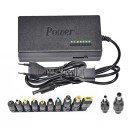 Adaptador de alimentação universal 96W para portáteis 12V–24V DC cabo EU 7 tensões de saída 12V 15V 16V 18V 19V 20V 24V Fonte de energia multifuncional 1