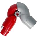 Adaptador de encaixe rápido com cotovelo flexível a 90° vermelho e cinza ABS para Dyson V7 V8 V10 V11 V15 acessórios peças de substituição 1