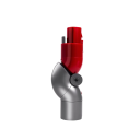 Adaptador de encaixe rápido com cotovelo flexível a 90° vermelho e cinza ABS para Dyson V7 V8 V10 V11 V15 acessórios peças de substituição 8