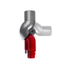 Adaptador de encaixe rápido com cotovelo flexível a 90° vermelho e cinza ABS para Dyson V7 V8 V10 V11 V15 acessórios peças de substituição 9