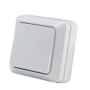 Adaptador de enchufe de la UE, interruptor de pared blanco, interruptor de la UE, interruptor clásico de plástico ignífugo, interruptor de encendido 1