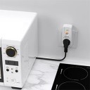 Adaptador de enchufe EU con interruptor diferencial, protección contra fugas de corriente, botones TEST y RESET, 16 A / 250 V, RCD, grado 10
