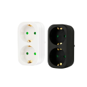 Adaptador de enchufe europeo multifuncional de 8 x 5 cm, toma eléctrica doble, 2500 W, 250 V, 16 A, carga de varios dispositivos, diseño 4
